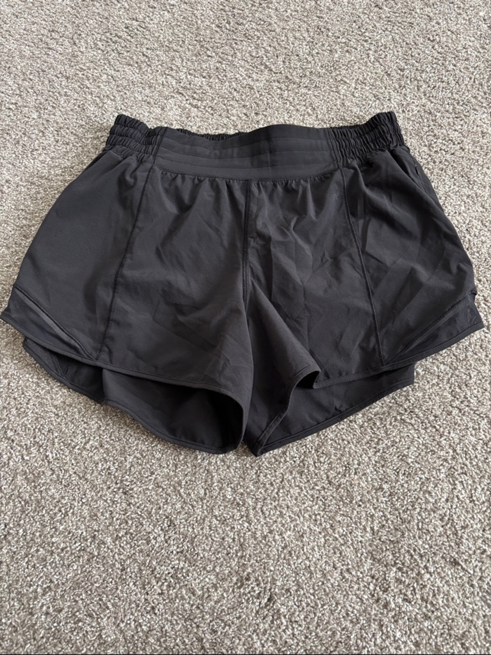 lululemon athletica Black Women's Hottie Hot 4” Running Shorts